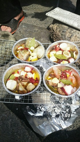うちの定番☆BBQアヒージョ☆